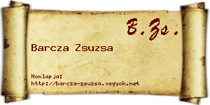 Barcza Zsuzsa névjegykártya